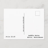 Sattel Butte, Havre, Montana Postkarte (Rückseite)