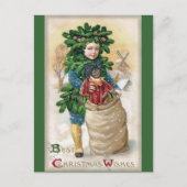 Sattel: Fir Boy mit Puppe Postkarte (Vorderseite)