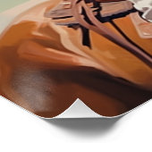 Sattel geheftet: Cowgirl Wall Art Poster (Ecke)