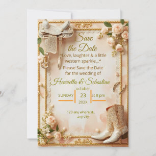 Sattel & Glanz – Western-Hochzeit Save the Date C