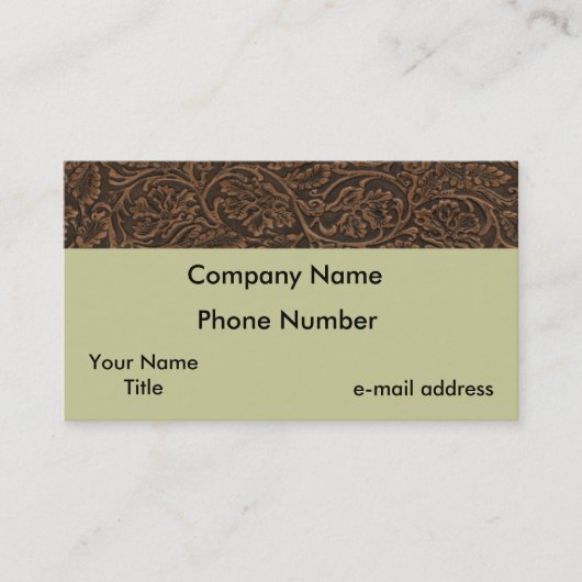 Sattel-Leder Visitenkarte (Vorderseite)