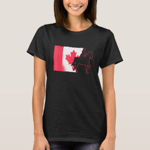 Sattel Sitz Englischer Reitsport Kanada Flagge Pfe T-Shirt