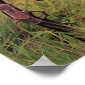 Sattel und Lasso auf Zaun Poster (Ecke)