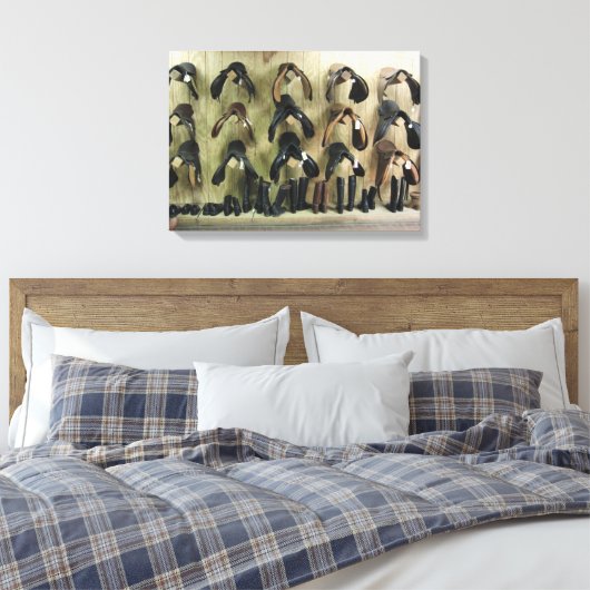 Sattel und Stiefel Leinwanddruck (Insitu (Schlafzimmer))