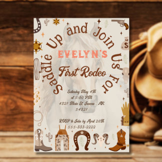 Sattel up Country Western Geburtstag Einladung