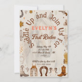 Sattel up Country Western Geburtstag Einladung (Vorderseite)