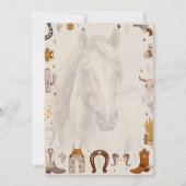 Sattel up Country Western Geburtstag Einladung (Rückseite)