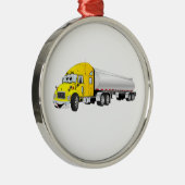 Sattelanhänger-Cartoon Silbernes Ornament (Rechts)