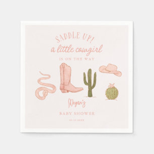 Satteln Sie Cowgirl Babydusche Napkins Serviette