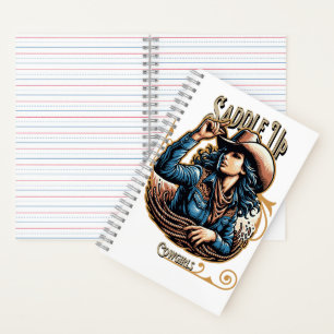 Satteln Sie das Cowgirl Notizblock