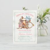 Satteln Sie die Babydusche Einladung (Stehend Vorderseite)