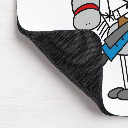 Satteln Sie oben! Cowboy-Strichmännchen Mousepad (Ecke)