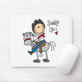 Satteln Sie oben! Cowboy-Strichmännchen Mousepad (Mit Mouse)