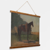 "Sattelpferd im Hof" von Winslow Homer Wandteppich Mit Holzrahmen (Gewinkelt)