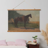 "Sattelpferd im Hof" von Winslow Homer Wandteppich Mit Holzrahmen (Schlafzimmer)