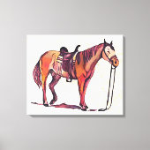 Sattelpferd Leinwanddruck (Vorderseite)