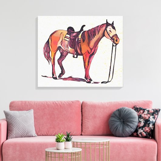 Sattelpferd Leinwanddruck (Insitu (Wohnzimmer))