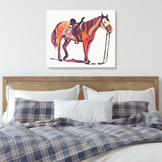 Sattelpferd Leinwanddruck (Insitu (Schlafzimmer))