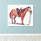 Sattelpferd Leinwanddruck (Insitu (Holzboden))