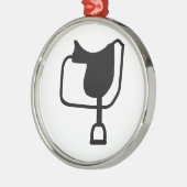 Sattelpferd Ornament Aus Metall (Links)