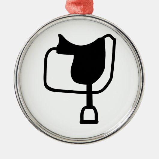 Sattelpferd Ornament Aus Metall (Vorne)