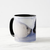 Sattelrobbenmutter mit Jungtier Tasse (Vorderseite Links)