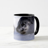 Sattelrobbenmutter mit Jungtier Tasse (VorderseiteRechts)