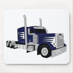 Sattelschlepper Dunkelblau Mousepad