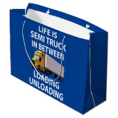 Sattelschlepper Große Geschenktüte (Rückseite Schrägansicht)