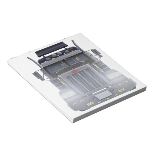 Sattelschlepper mit Scheinwerfern Notizblock (angewinkelt)