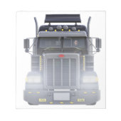 Sattelschlepper mit Scheinwerfern Notizblock (Vorderseite)