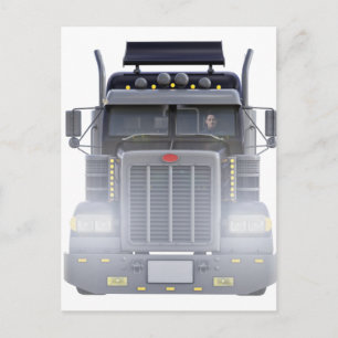 Sattelschlepper mit Scheinwerfern Postkarte