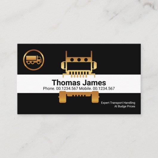 Sattelschlepper mit zwei Ton-Farben Visitenkarte (Vorderseite)