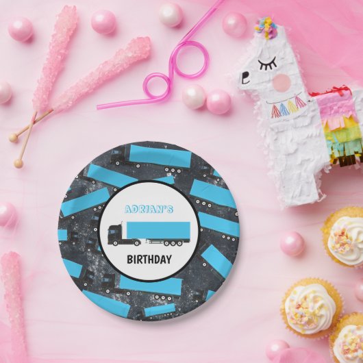 Sattelschlepper Pappteller (Party)