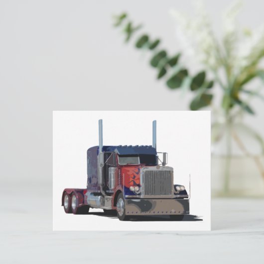 Sattelschlepper Postkarte (Stehend Vorderseite)
