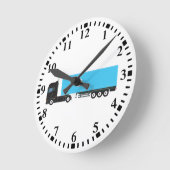 Sattelschlepper Runde Wanduhr (Winkel)