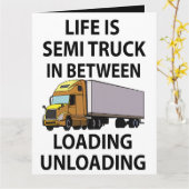 Sattelschlepper Trucker Begrüßung Karte (Gelbe Blume)