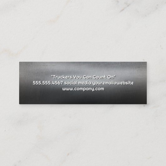 Sattelschlepper | Verkehr Mini Visitenkarte (Rückseite)