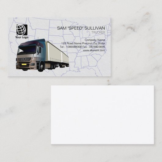 Sattelschlepper Visitenkarte (Vorne/Hinten)