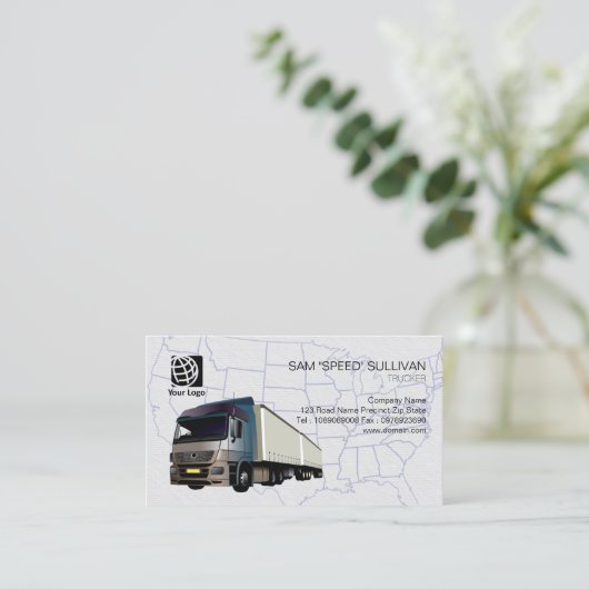 Sattelschlepper Visitenkarte (Stehend Vorderseite)