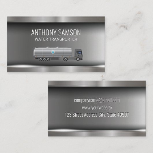 Sattelschlepper | Wassertransporter Visitenkarte (Vorne/Hinten)