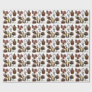 Sattelstiefel PFERDEHUF Cowboy ClipART Geschenkpapier