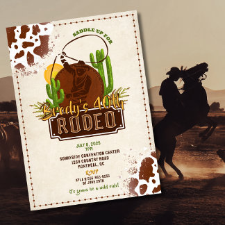 Sattelt euch für ein Rodeo – Western-Party-Einladu Einladung