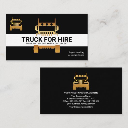 Sattelzugführer Visitenkarte (Vorne/Hinten)