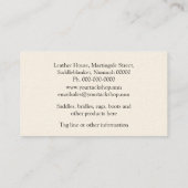 Sattlerwerkstatt-Visitenkarte Visitenkarte (Rückseite)