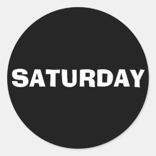 Saturday Ad Lib Black Sticker von Janz