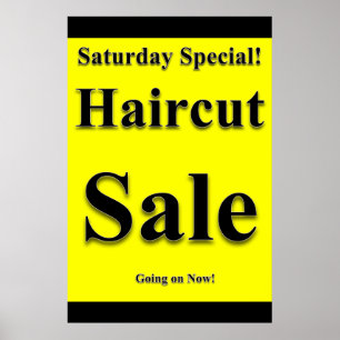 Saturday Special Haircut Sale Beauty Salon Poster