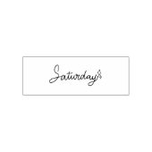 Saturday Weekday Journal Design Permastempel (Design)