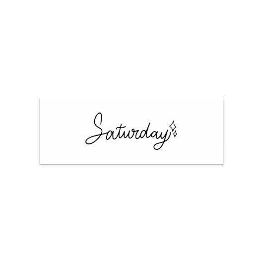 Saturday Weekday Journal Design Permastempel (Design)