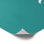 Saturn-5-Weltraumraketenanzeige Poster (Ecke)